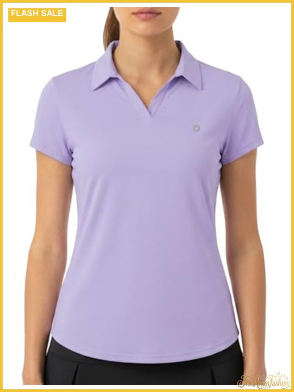 Women's Tennis Polo Shirt V-Neck Collared Athletic Golf Top